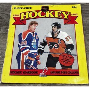 1987-88 O Pee Chee NHL Sticker Album Wayne Gretzky Cover Paperback